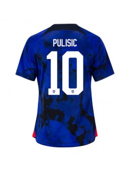 Vereinigte Staaten Christian Pulisic #10 Auswärtstrikot für Frauen WM 2022 Kurzarm